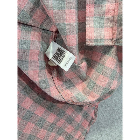 Bonobos Mens Slim Fit Gingham Button Down Shirt Pink Grey Cotton Large 18417 - Picture 6 of 13